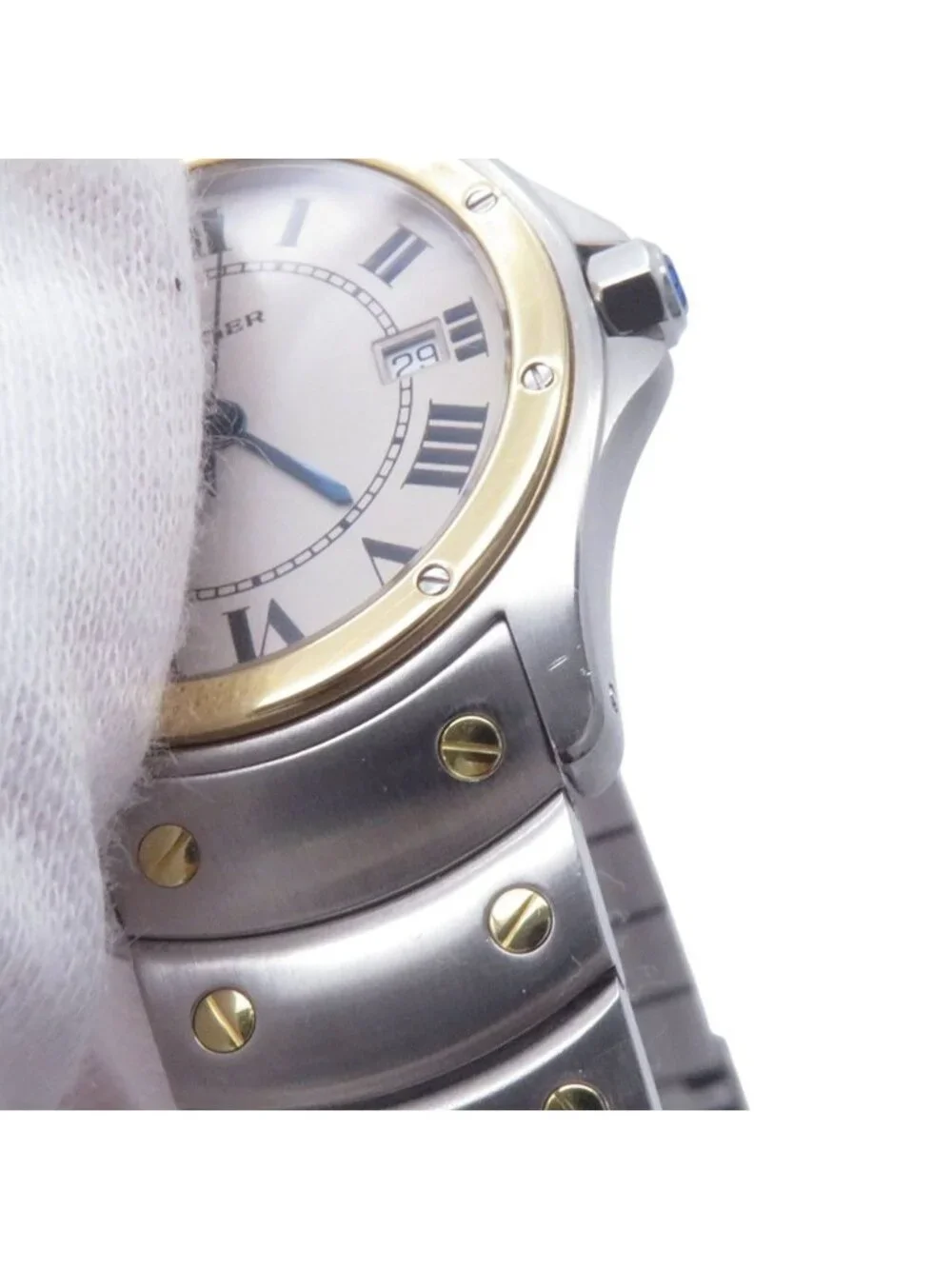 Cartier Santos Ronde MM Watch Ivory Dial